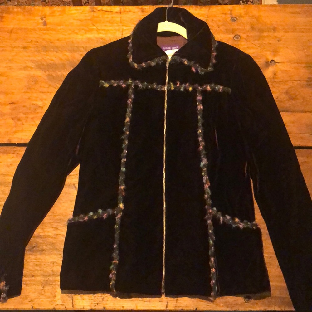 Future Ozbek - Deep Purple Velvet Jacket - size6/8